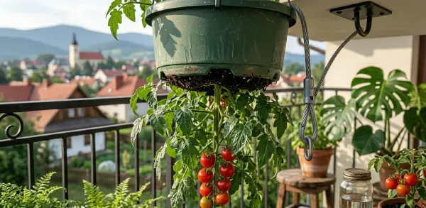 Czy sadzenie pomidorów do góry nogami sprawdza się na balkonie?