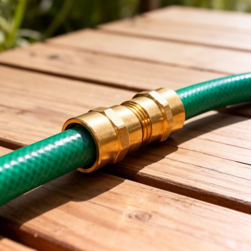 Mosiężny reparator łączący uszkodzony wąż