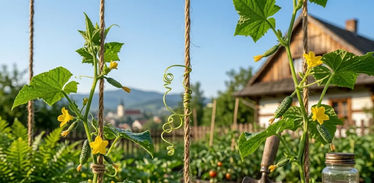 Jak prowadzić ogórki na sznurkach w pionowej uprawie ogrodowej?