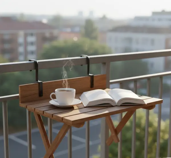 Jak zamontować stolik kawowy na balkon składany na balustradzie?
